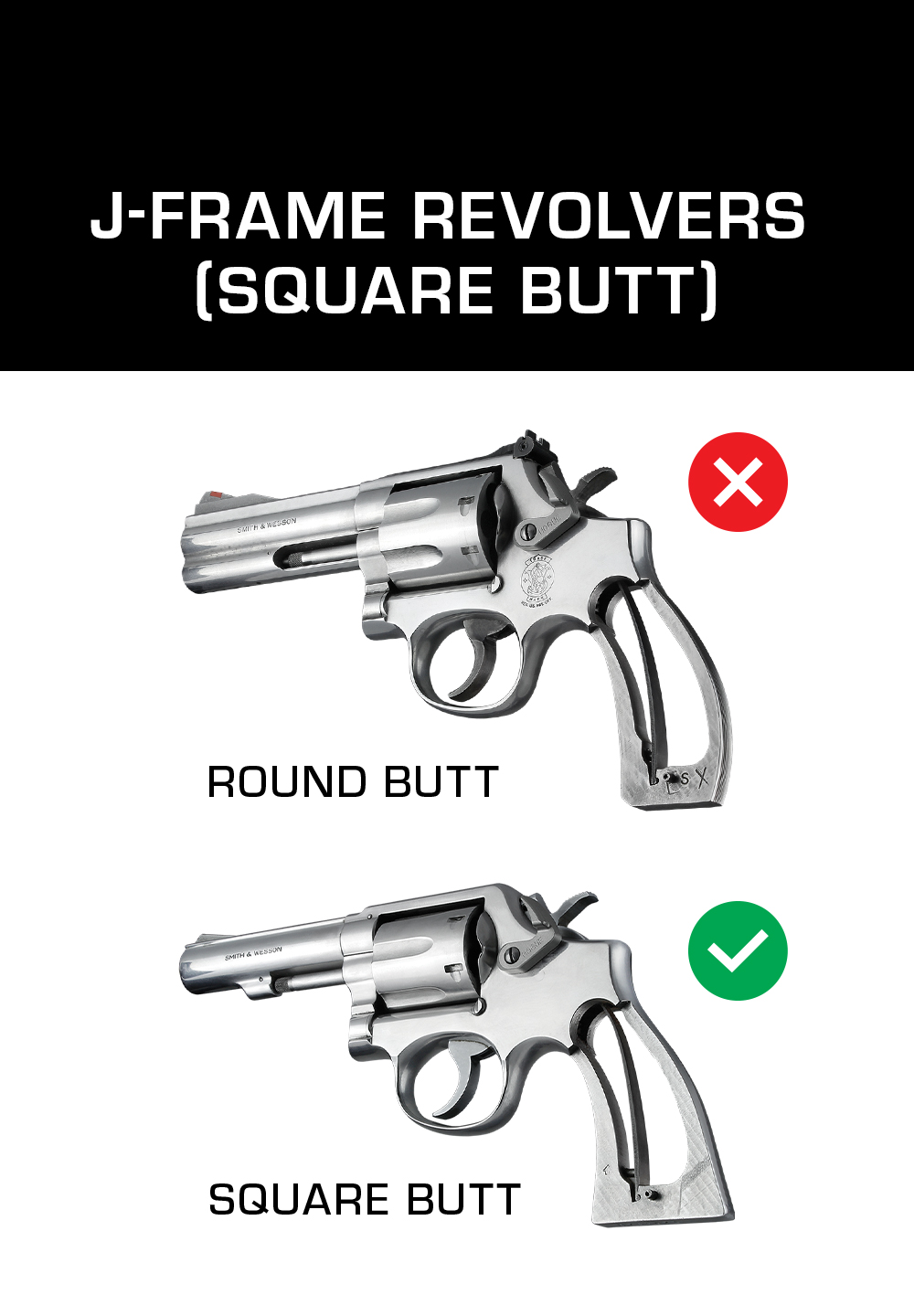 J-Frame Revolvers (Square Butt)