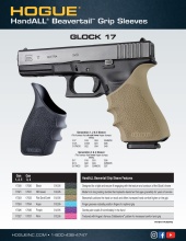 GLOCK 17, 18, 19X, 22, 24, 31, 34, 35, 37, 45 HandALL Beavertail Grip Sleeves