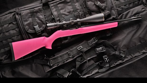 Ruger 10/22 Stock Fits .920 Heavy Barrels ~ Pink Hogue Overmold Stock 
