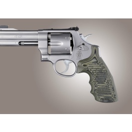 S&W N Frame Round Butt Conversion Finger Grooves Piranha Grip G10