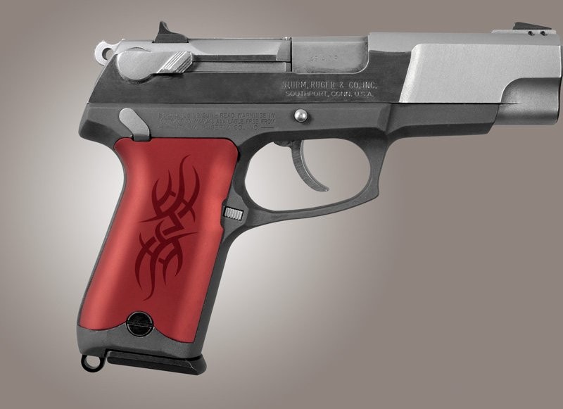 Ruger P85 - P91 Tribal Aluminum - Red Anodize.