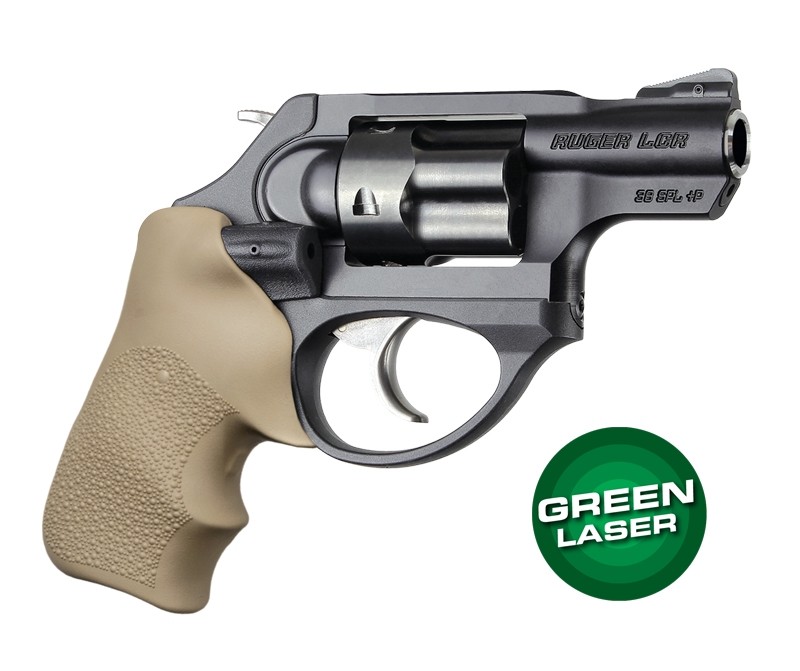 Green Laser Enhanced Grip for Ruger LCR: OverMolded Rubber Tamer Cushion - ...