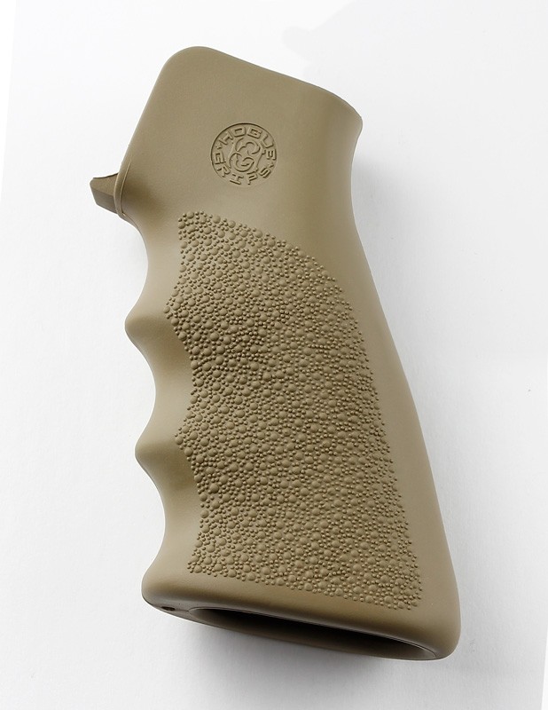 AR-15 / M16: OverMolded Rubber Grip with Finger Grooves - FDE