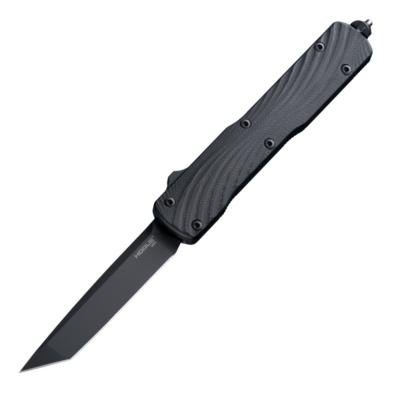 Counterstrike OTF Automatic: 3.35" Tanto Blade - Black Finish, Aluminum Case & Solid Black G10 Cover 