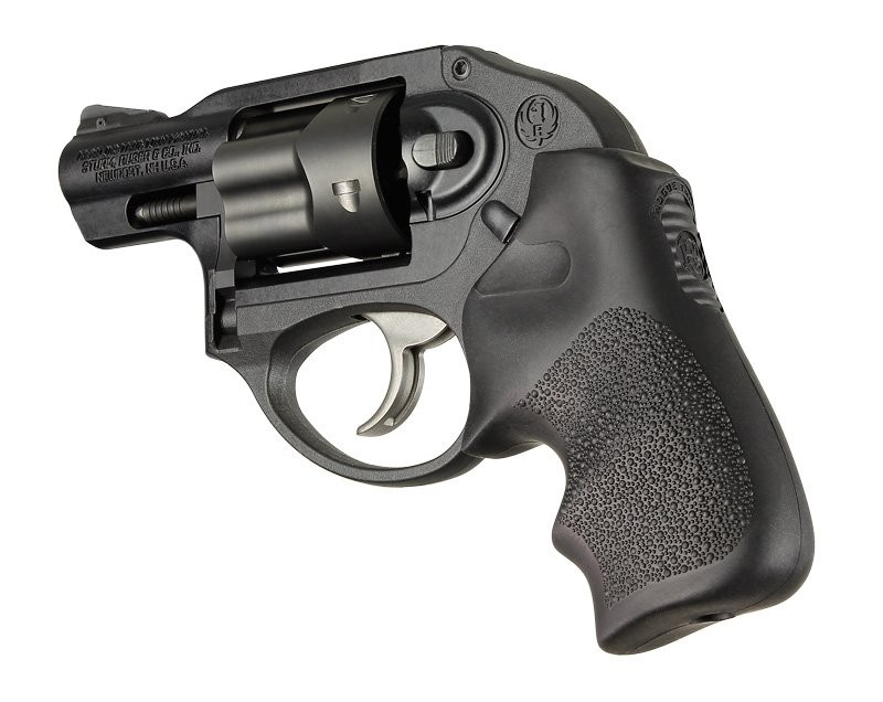 Ruger LCR/LCRx: Black Rubber Tamer Cushion Grip with Finger Grooves