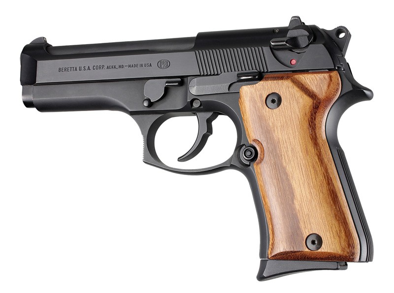 Beretta 92 Compact: Smooth Hardwood Grip - Goncalo Alves