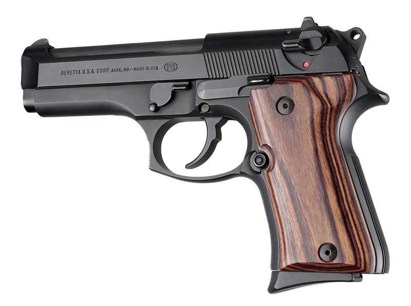 Beretta 92 Compact: Smooth Hardwood Grip - Kingwood