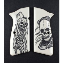 Browning Hi-Power Scrimshaw Ivory Polymer - Grim Reaper Bust and Body