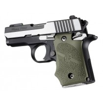 SIG Sauer P938 Ambi Safety Rubber Grip with Finger Grooves OD Green