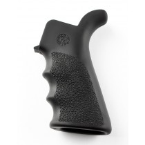 AR-15 / M16: OverMolded Rubber Beavertail Grip with Finger Grooves - Black