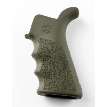 AR-15 / M16: OverMolded Rubber Beavertail Grip with Finger Grooves - OD Green
