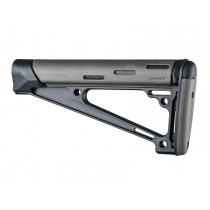 AR-15 / M16: OverMolded Fixed Buttstock (Fits A2 Buffer Tube) - Slate Grey