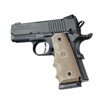 1911 Officers Model: OverMolded Rubber Grip with Finger Grooves - FDE
