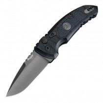 SIG A01-MicroSwitch Tactical Automatic Folder: 2.75" Drop Point Blade - Grey Cerakote Finish, Solid Black G10 Frame