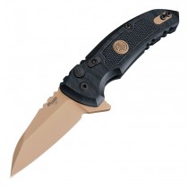 SIG X1-MicroFlip Emperor Scorpion Manual Flipper: 2.75" Wharncliffe Blade - FDE PVD Finish, Solid Black G10 Frame