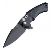 X5 Manual Flipper: 3.5" Spear Point Blade - Black Cerakote Finish, Matte Black Aluminum Frame & G-Mascus Black G10 Inserts