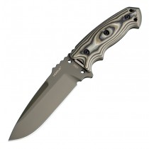 EX-F01 Fixed Blade: 5.5" Drop Point Blade - OD Green Cerakote Finish, G-Mascus Green G10 Scales