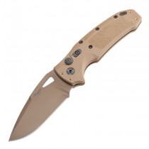 SIG K320A M17/M18 Automatic Folder: 3.5" Drop Point Blade - Coyote PVD Finish, Coyote Tan Polymer Frame