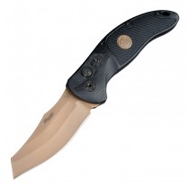 SIG EX-A04 Emperor Scorpion Automatic Folder: 3.5" Wharncliffe Blade - FDE PVD Finish, Solid Black G10 Frame