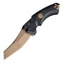 SIG EX-A05 Emperor Scorpion Automatic Folder: 3.5" Wharncliffe Blade - FDE PVD Finish, Matte Black Aluminum Frame & Solid Black G10 Inserts