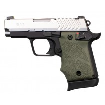 Springfield Armory 911 9mm: Cobblestone Rubber Grip with Finger Grooves (Ambi Safety) - OD Green