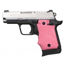 Springfield Armory 911 9mm: Cobblestone Rubber Grip with Finger Grooves (Ambi Safety) - Pink