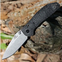 Doug Ritter RSK MK1-G2 Folder (Knifeworks Exclusive): 3.44" Drop Point Blade - Tumbled Finish, Black Carbon Fiber Scales