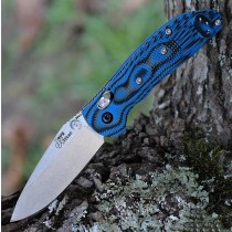 Doug Ritter Mini-RSK MK1-G2 Folder (Knifeworks Exclusive): 2.9" Drop Point Blade - Tumbled Finish, G-Mascus Blue Lava G10 Scales