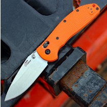 Doug Ritter RSK MK1-G2 Folder (Knifeworks Exclusive): 3.44" Drop Point Blade - Tumbled Finish, Orange G10 Scales
