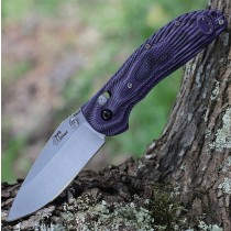Doug Ritter RSK MK1-G2 Folder (Knifeworks Exclusive): 3.44" Drop Point Blade - Tumbled Finish, G-Mascus Purple G10 Scales