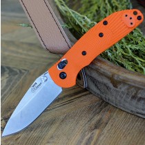Doug Ritter Mini-RSK MKI-G2 Folder (Knifeworks Exclusive): 2.9" Drop Point Blade - Tumbled Finish, Orange G10 Scales