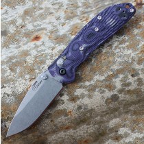 Doug Ritter Mini-RSK MKI-G2 Folder (Knifeworks Exclusive): 2.9" Drop Point Blade - Tumbled Finish, G-Mascus Purple G10 Scales