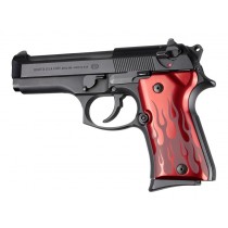 Beretta 92 Compact Flames Aluminum - Red Anodize