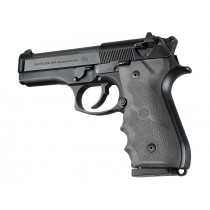 Beretta 92/96 Series: OverMolded Rubber Grip with Finger Grooves - Slate Grey