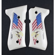 Beretta 92 Scrimshaw Ivory Polymer - Eagle with Flag
