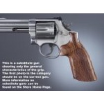 Dan Wesson Large Frame Rosewood No Finger Groove, Checkered