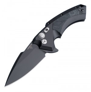 X5 Manual Flipper: 4.0" Spear Point Blade - Black Cerakote Finish, Matte Black Aluminum Frame & G-Mascus Black G10 Inserts