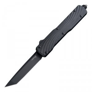 Counterstrike OTF Automatic: 3.35" Tanto Blade - Black Finish, Aluminum Case & Solid Black G10 Cover 