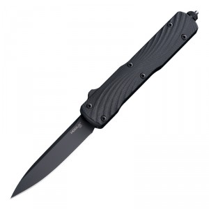 Counterstrike OTF Automatic: 3.35" Drop Point Blade - Black Finish, Aluminum Case & Solid Black G10 Cover 