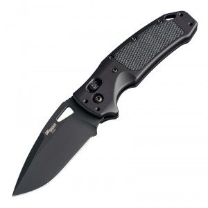 SIG K320 AXG Pro: 3.5" Drop Point Blade - Black Cerakote Finish, Matte Black Aluminum Frame & Solid Black G10 Insert