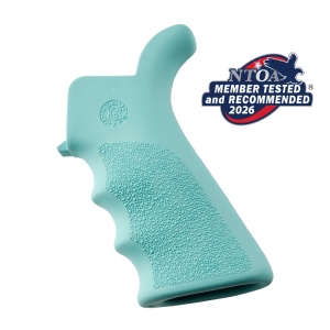 OverMolded® Rubber Beavertail Grip - Aqua