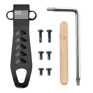 Deep Carry, Louvered Pocket Clip & Torx Screw Kit - Black Oxide