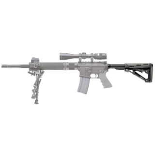 OverMolded® Collapsible Buttstock Assembly (Includes Mil-Spec Buffer Tube & Hardware) - Slate Grey