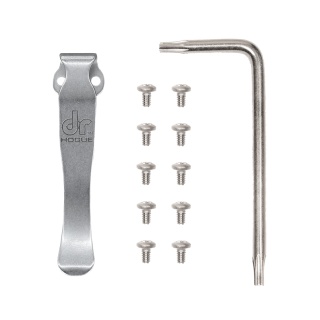 Pocket Clip & Torx Screw Kit - Stone Tumbled