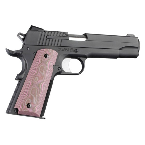 1911 Govt. Model: Smooth G-Mascus G10 Grip - Pink Lava 1911 Govt. Model: Smooth G-Mascus G10 Grip - Pink Lava
